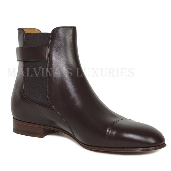 GUCCI BOOTS MENS BLONDIE BUCKLE CHELSEA LEATHER ANKLE BOOTIES sz 10 10.5 - Picture 9 of 15